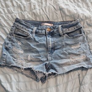 SO Blue Distressed Jean Shorts
